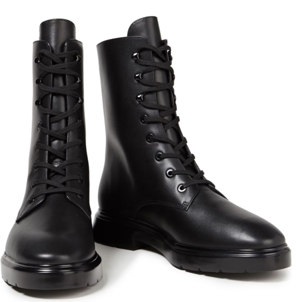 NEW STUART WEITZMAN Mckenzee leather combat boots size US 5